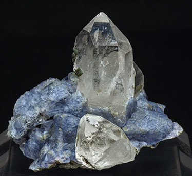 Fluorite on Topaz and Arsenopyrite with Quartz. Rear
