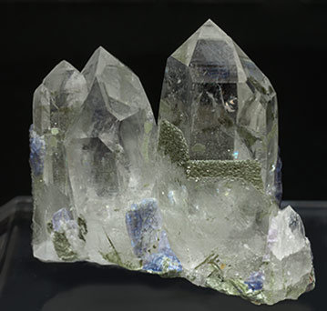 Fluorite on Topaz with Quartz and Arsenopyrite. Rear