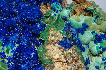 Azurite with Malachite. 