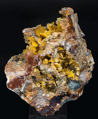 Wulfenite with Dolomite. Front