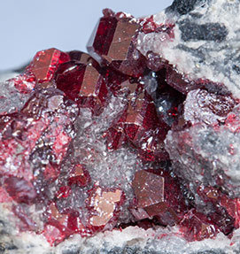 Cinnabar with Calcite and Dolomite. 