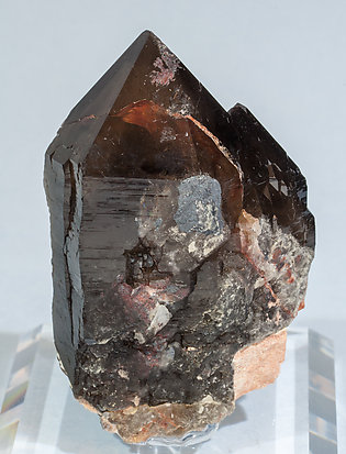 Quartz (variety smoky) with Microcline. 