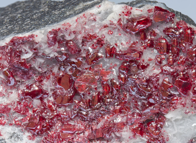 Cinnabar with Calcite. 