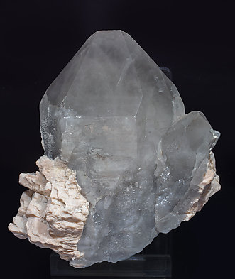 Quartz (variety smoky) with Microcline. Front