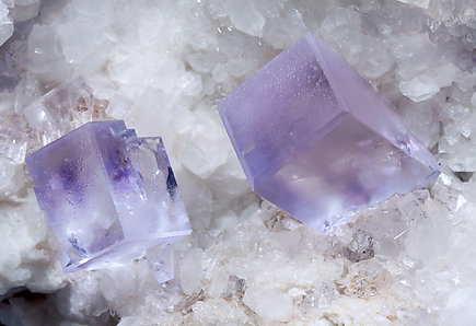 Fluorite with Quartz. 