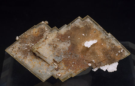 Baryte with Quartz and Pyrite. Rear