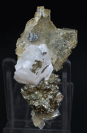 Baryte with Quartz and Pyrite. Rear