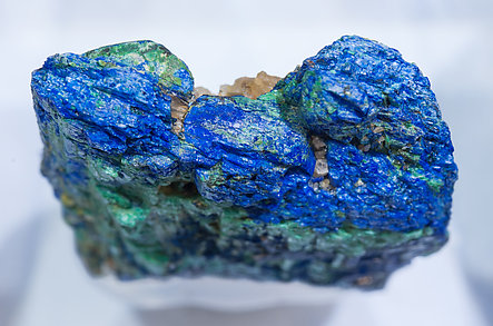 Chalcostibite with Azurite and Malachite. Top