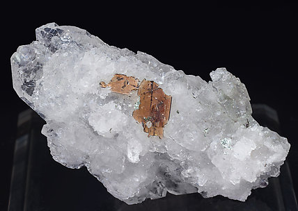 Brookite with Quartz. 