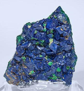 Azurite with Malachite after Azurite. Rear