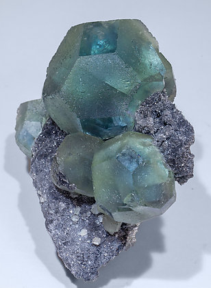 Fluorite with Quartz. Side