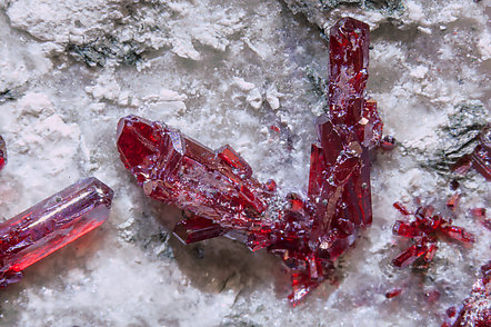 Proustite with Calcite. 