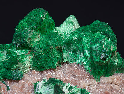 Malachite with Calcite. 