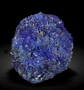 Azurite with Malachite after Cuprite. Rear
