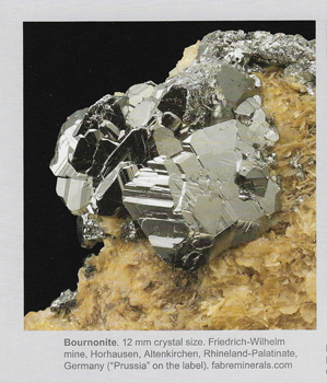 Bournonite on Siderite