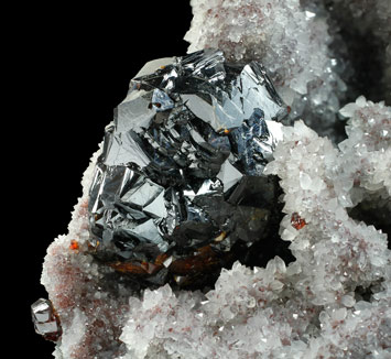 Sphalerite with Galena and Quartz. 