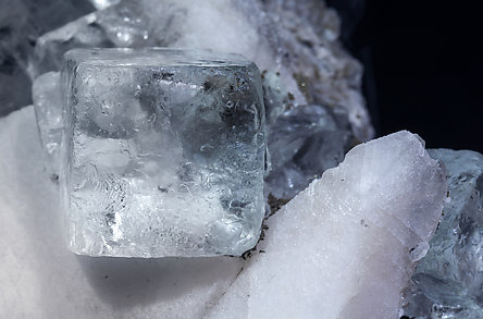 Fluorite with inclusions and Calcite. 