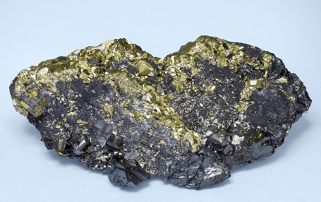 Bournonite with Sphalerite, Pyrite after Pyrrhotite and Galena. 