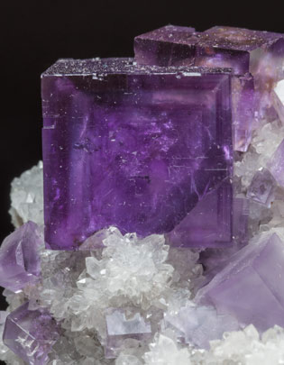 Fluorite with Quartz. 