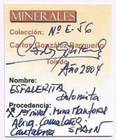 Sphalerite with Dolomite