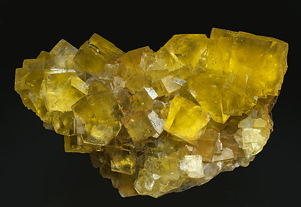 Fluorite with Calcite. Side