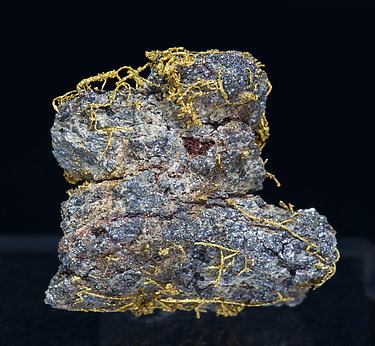 Gold with Skutterudite and Erythrite. Rear