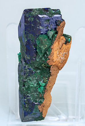 Azurite with Malachite. Rear