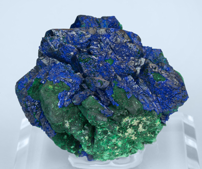 Azurite with Malachite. Front