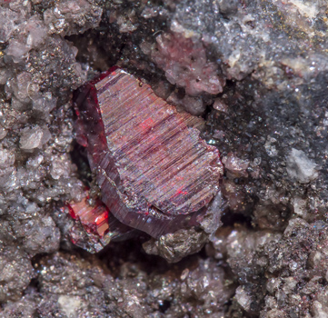 Cinnabar with Calcite and Quartz. 