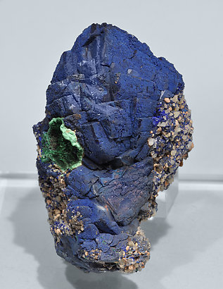 Azurite with Malachite. Front