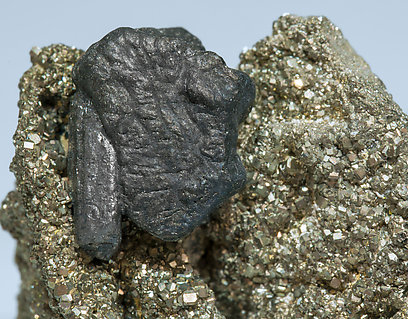 Ferrokesterite with Andorite on Pyrite. 