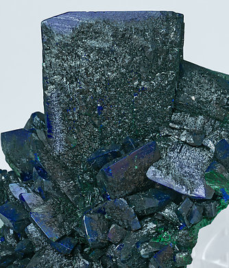 Malachite after Azurite with Malachite. 