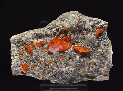 Wulfenite with Calcite. 