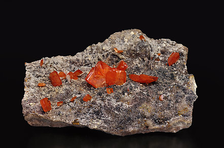 Wulfenite with Calcite. 