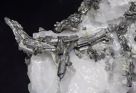 Allargentum with Actinolite (variety byssolite) and Calcite. 