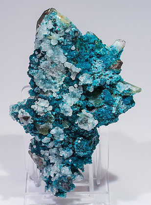 Chrysocolla on Quartz. Rear