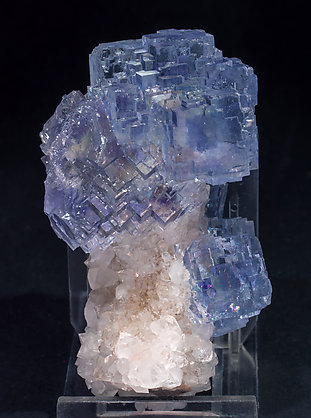 Fluorite with Quartz. Side