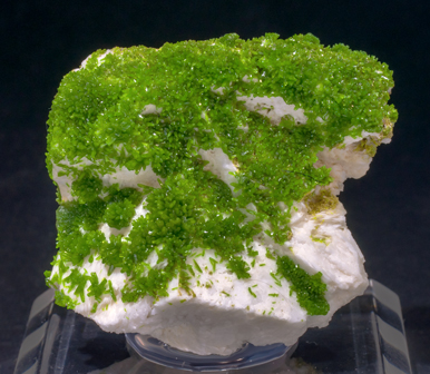 Pyromorphite on Calcite. 
