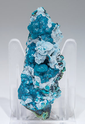 Chrysocolla on Quartz. Front