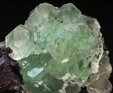 Fluorite with Sphalerite, Calcite and Chalcopyrite. 