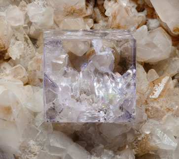 Fluorite with Calcite. 