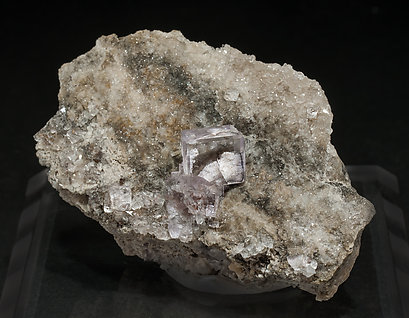 Fluorite with Quartz. 