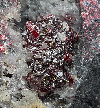 Cinnabar with Quartz. 