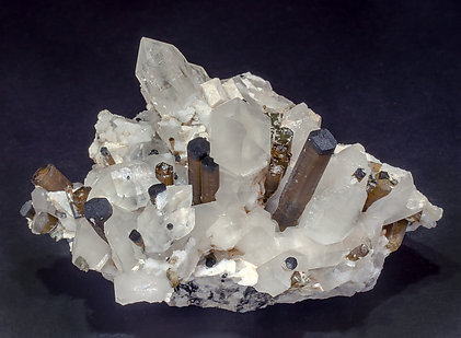 Elbaite-Schorl Series with Feldspar and Quartz. 