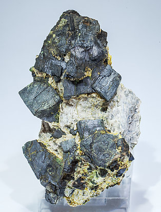 Ullmannite (As-bearing) with Calcite. 