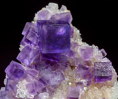 Fluorite with Quartz. 