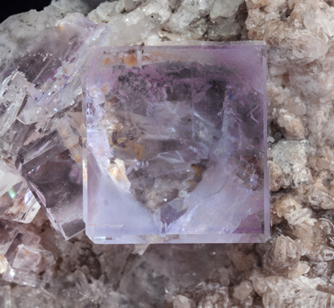 Fluorite with Calcite. 