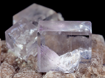 Fluorite with Calcite. 