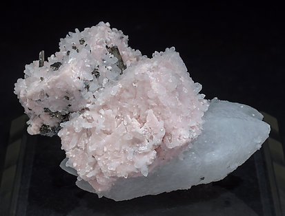 Rhodochrosite with Quartz and Arsenopyrite. Side