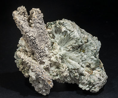 Calcite (variety kanonenspat) with Prehnite. 